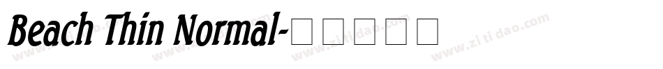 Beach Thin Normal字体转换